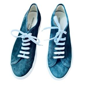 Common Projects Women's Green Suede Low Top Sneakers Size 10.5 EU 40